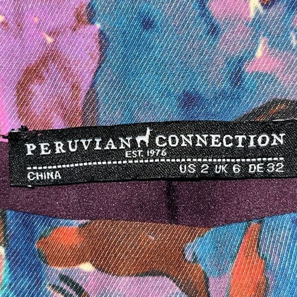 PERUVIAN CONNECTION SABIRA SKIRT Jewel Color Botanicals Pleated Full Pockets - 2 - Picture 8 of 10